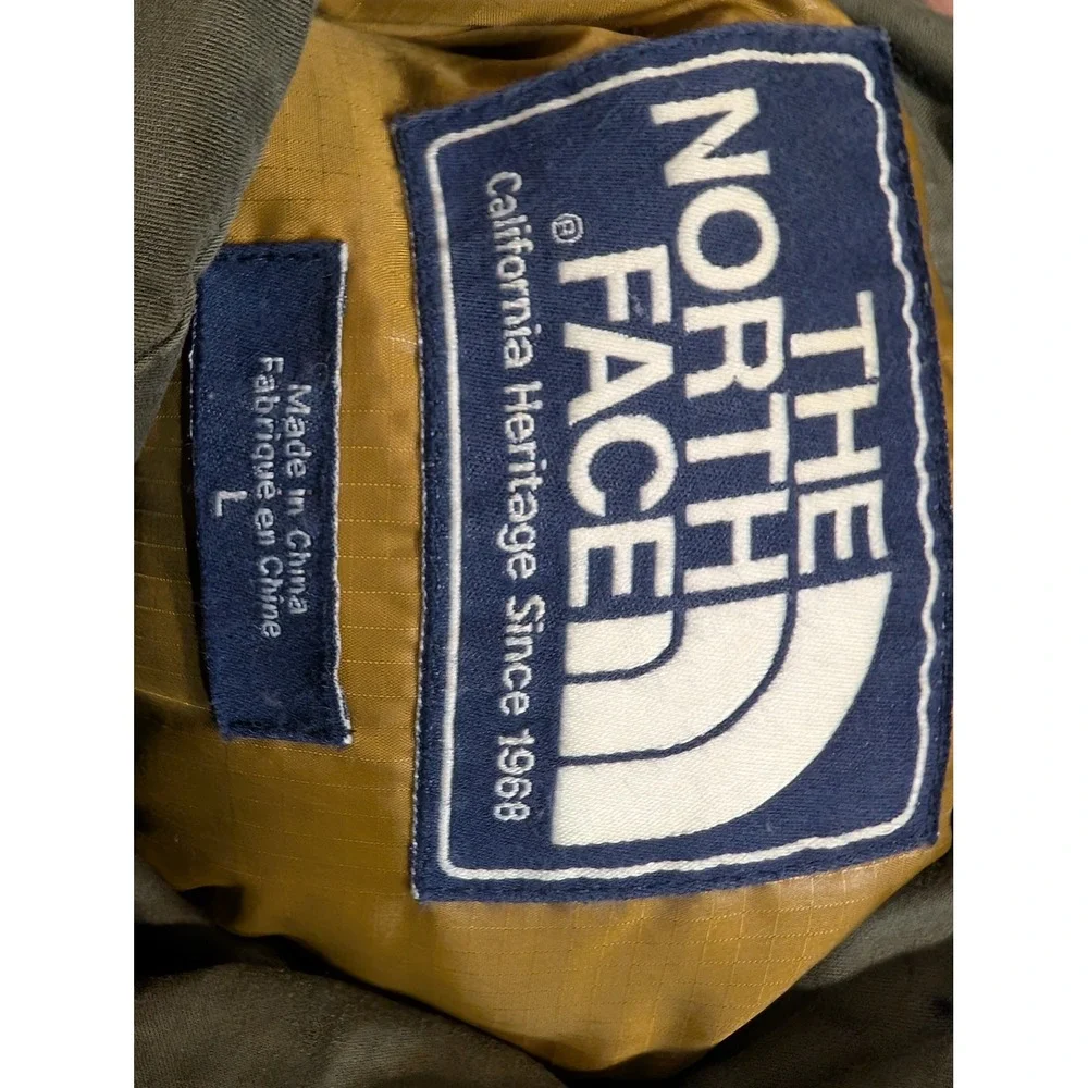 The North Face Mens A8ZH Olive Green Cotton Goose Down Puffer‎ Vest Large F13